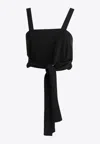 Chloé Crop Top With Ties In Black