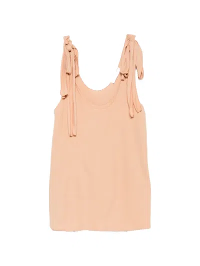 Chloé Tie-fastening Tank Top In Pink