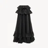 Chloé Ruffled Silk Maxi Skirt In Black