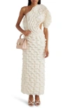 CHLOÉ TIERED ONE-SHOULDER RUFFLE SWEATER DRESS