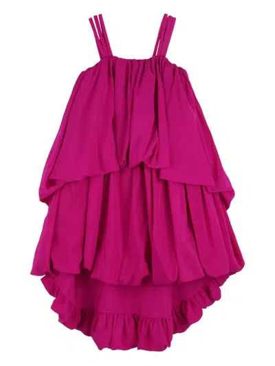 Chloé Kids' Tiered Strap Dress In Pink