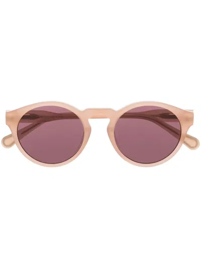 Chloé Tinted Lenses Round-frame Sunglasses In Pink