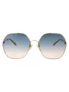 Chloé Chloe Tinted Sunglasses Ch0169 Sa 002 In Gold