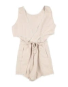 Chloé Toddler Girl Playsuit Beige Size 5 Linen, Cotton In Neutral