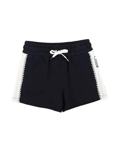 Chloé Babies'  Toddler Girl Shorts & Bermuda Shorts Navy Blue Size 5 Cotton In Black