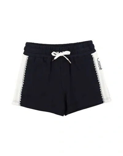 Chloé Toddler Girl Shorts & Bermuda Shorts Navy Blue Size 5 Cotton In Navy Blue