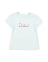 Chloé Toddler Girl T-shirt Sky Blue Size 6 Cotton In Blue