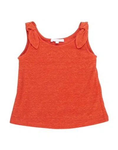 Chloé Babies'  Toddler Girl Top Tomato Red Size 3 Linen