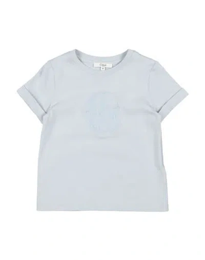Chloé Babies'  Toddler Girl T-shirt Sky Blue Size 6 Cotton In Gray