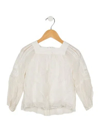 Pre-owned Chloé Babies' Toddler Girls Branded Zip Closure Top In White