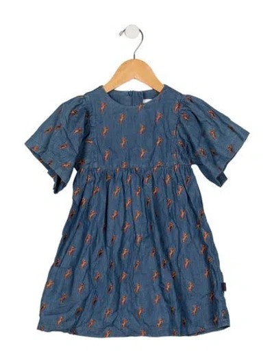 Pre-owned Chloé Babies' Toddler Girls' Denim Dress In Blue
