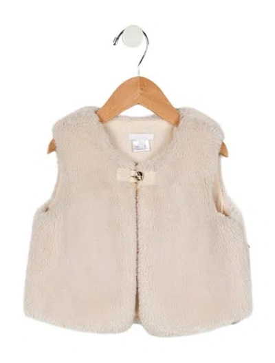 Pre-owned Chloé Babies' Toddler Girls' Faux Fur Vest In Neutral