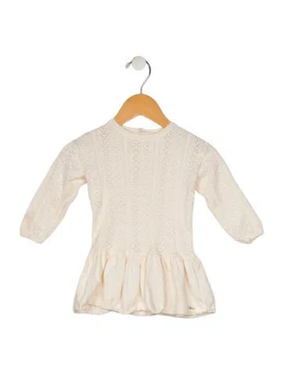 Pre-owned Chloé Babies' Toddler Girls' Knit Top In White