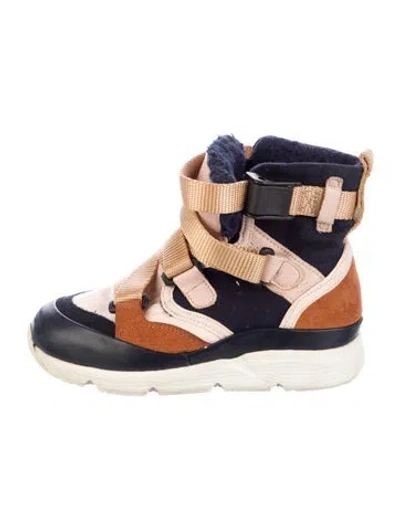 Pre-owned Chloé Babies' Toddler Girls' Multicolored Sneakers In Blue