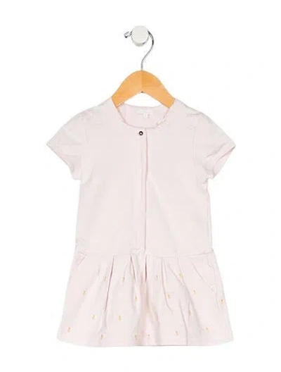 Pre-owned Chloé Babies' Toddler Girls' Pineapple Print Short Sleeve Dress In Pink