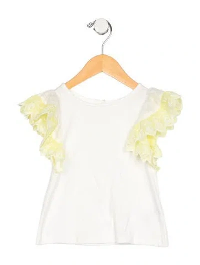 Pre-owned Chloé Babies' Toddler Girls Short Sleeve In White