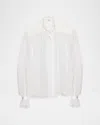 Chloé Tonal Striped Silk Blouse