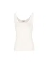 Chloé Ribbed Jersey Top In White