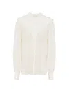 Chloé White Iconic Silk Top For Women