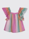 Chloé Multicoloured Cotton Crepe Top In Multicolor