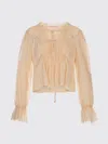Chloé Blouse With Tie In Pink Silk Georgette In Neutral