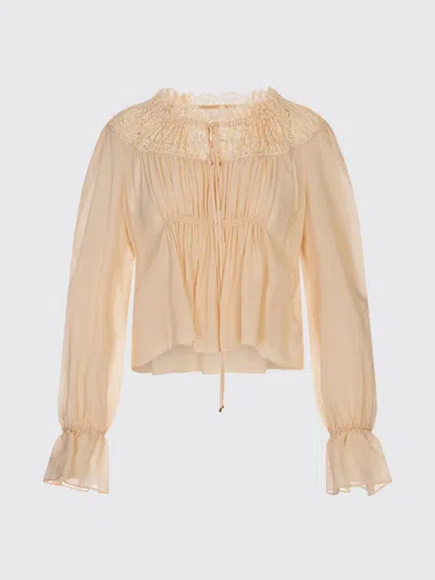 CHLOÉ TOP CHLOÉ WOMAN COLOR PINK,H27134010