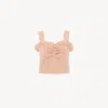 Chloé Cropped Fitted Tank Top In Technical Taffeta In Pink