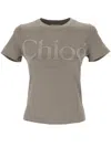 Chloé T-shirt In Powder Grey