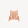 Chloé Sleeveless Ruffled Top In Silk Georgette In Pink