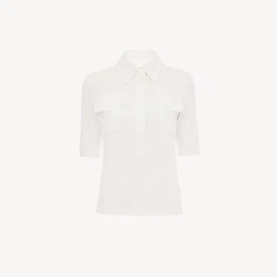 Chloé Utility-style Polo Shirt In Beige