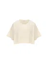 Chloé Biologic Cotton T-shirt With Frontal Logo Patch In White