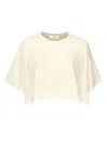 Chloé Biologic Cotton T-shirt With Frontal Logo Patch In White