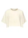 Chloé Biologic Cotton T-shirt With Frontal Logo Patch In White