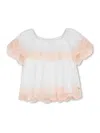 Chloé Ruffled Lace Top In White