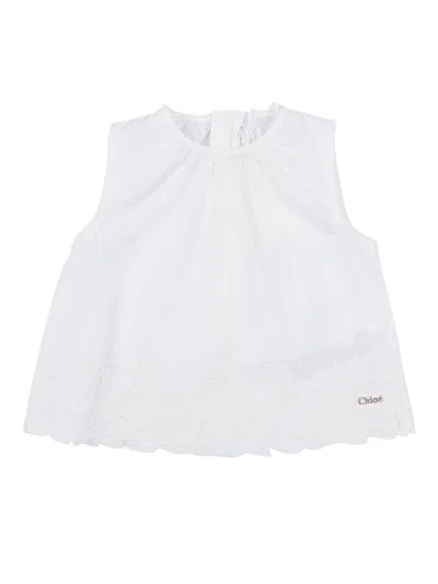 Chloé Kids' Chloe' Top In White