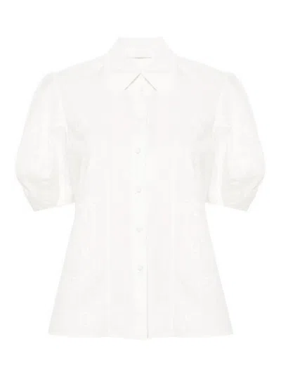 Chloé Embroidery-detail Poplin Shirt In White