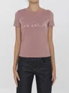 Chloé Pink Cotton Jersey Fitted T-shirt In Pink