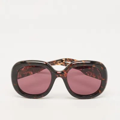 Pre-owned Chloé Tortoise Brown Ch0153s Frame Oversized Sunglasses