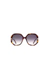 Chloé Womens Ch0105s Hexagonal-frame Acetate Sunglasses Brown In Gray