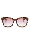 Chloé Tortoiseshell-effect Cat Eye-frame Sunglasses In Brown