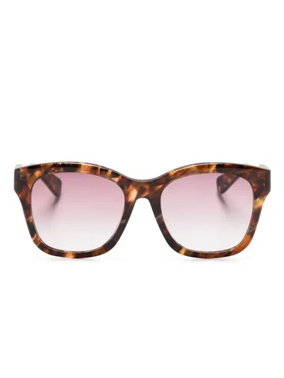 Chloé Tortoiseshell-effect Cat Eye-frame Sunglasses In Pink