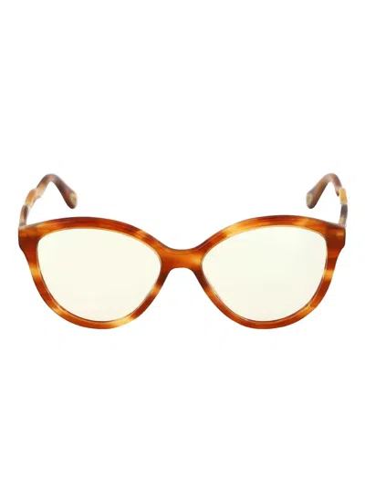 Chloé Tortoiseshell Oval-frame Sunglasses In Brown