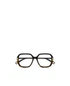 Chloé Tortoiseshell Square-frame Glasses In Black