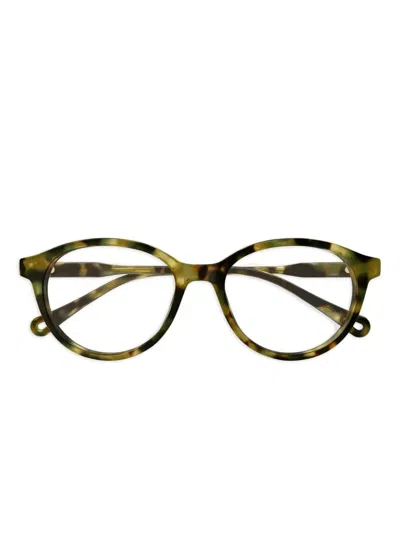 Chloé Tortoiseshell-pattern Round-frame Glasses