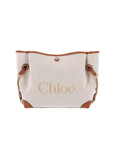 Chloé Tote Bag "clover" In White