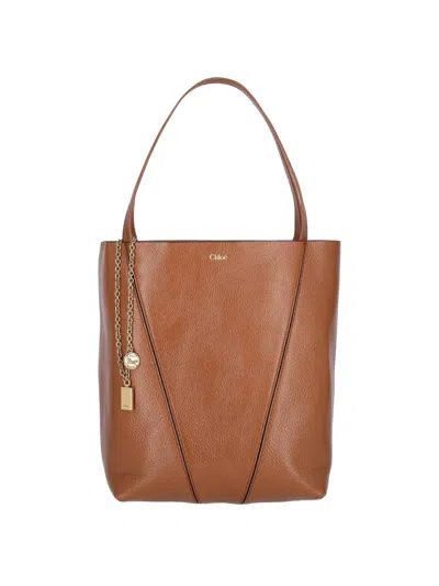 Chloé Tote Bag "spin" In Brown