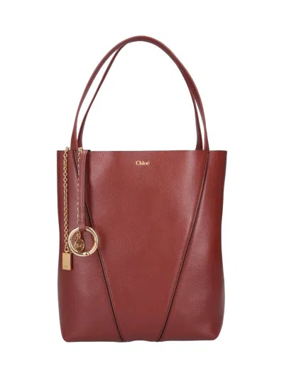 Chloé Tote Bag "spin" In Brown