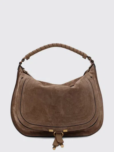 Chloé Chlo&eacute;  Marcie Suede Bag In Brown