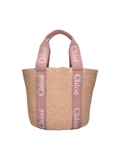 Chloé Tote Bag "woody" In Sand