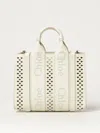 Chloé White Piccola Woody Satchel Bag In White